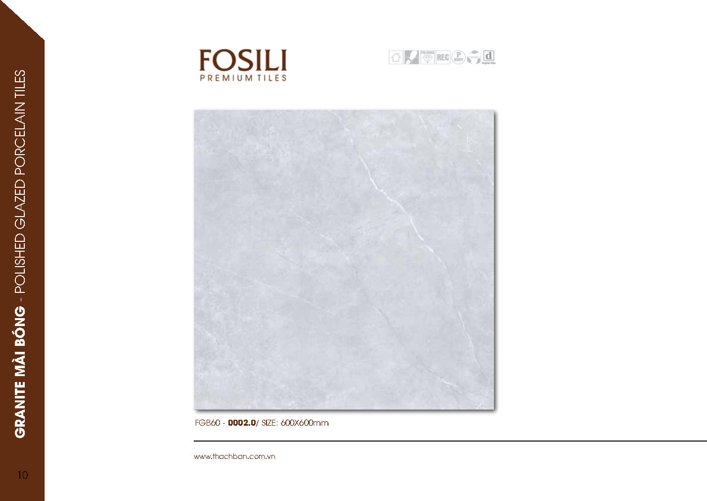 Gạch lát nền Fosili Thạch Bàn FGB60 - 0002.0